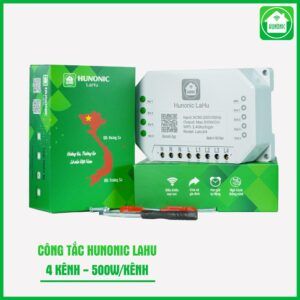 Công tắc Hunonic Lahu 4 kênh (500W/1 kênh) điều khiển từ xa