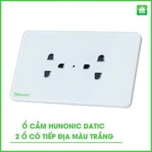 Ổ Cắm Hunonic Datic 2 Ổ Có Tiếp Địa