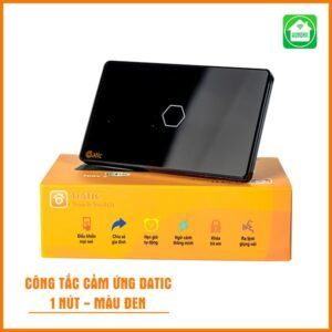 Công Tắc Cảm Ứng Thông Minh Datic – 1 Nút Màu Đen