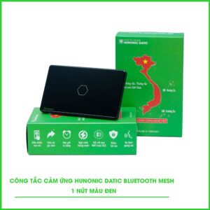 Công Tắc Cảm Ứng 1 Nút BLE Mesh Hunonic Datic Màu Đen