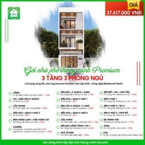 Trọn gói Nhà phố cao cấp có 3 tầng 3 phòng ngủ