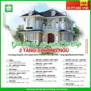 Trọn gói Biệt thự sân vườn cao cấp 2 tầng, 3 phòng ngủ