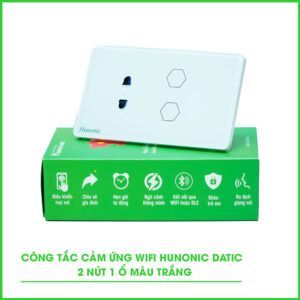 Công Tắc Cảm Ứng Wifi 2in1 Hunonic Datic Màu Trắng